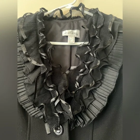Joseph Ribkoff Ruffle Collar Blazer Size 8 - Picture 6 of 9
